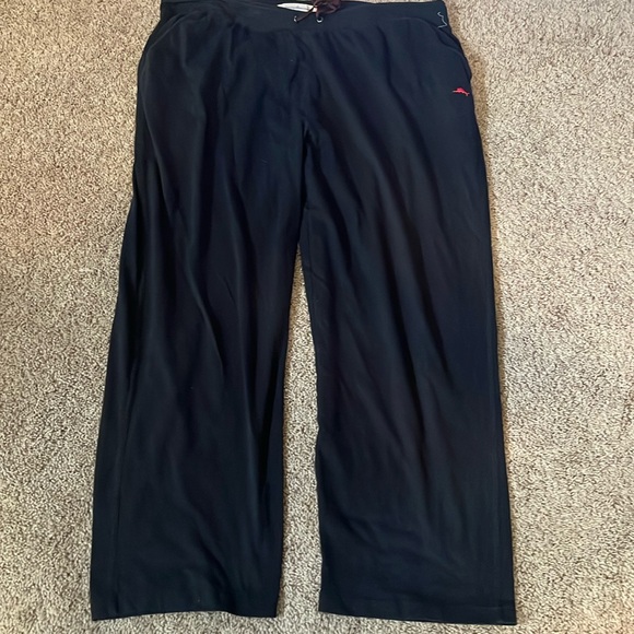 Tommy Bahama black w red accent, elastic drawstring, waistband lounge pants XXL - Picture 1 of 5
